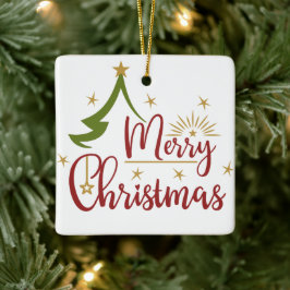 Ett minimalistiskt Julgran Julgransprydnad Keramik