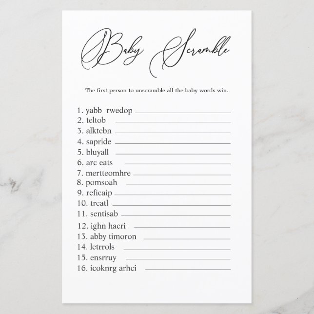 Ett minimalistiskt könsuppehåll i Baby Ord-skandal (Framsida)