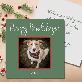 Ett minimalistiskt Lycklig Pawlidays-platta Helgda Julkort