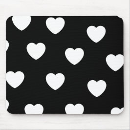 Ett minimalistiskt svart och vitt par Cute Valenti Musmatta