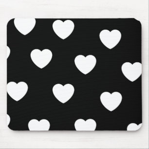 Ett minimalistiskt svart och vitt par Cute Valenti Musmatta
