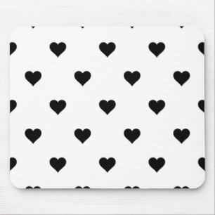 Ett minimalistiskt svart och vitt par Cute Valenti Musmatta