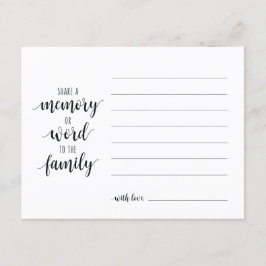  ett minne eller Ord till familjekortet Inbjudningar