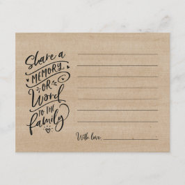  ett minne eller ord till familjens sympatikort inbjudningar