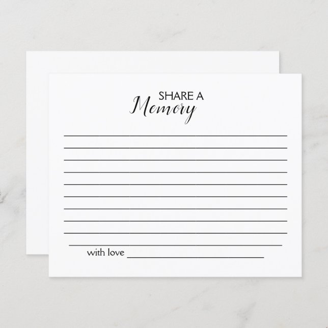  ett minnesfunktionskort (Fram/baksida)