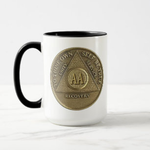 Ett mirakel hände på CUSTOM DATE Sober Coin Mugg