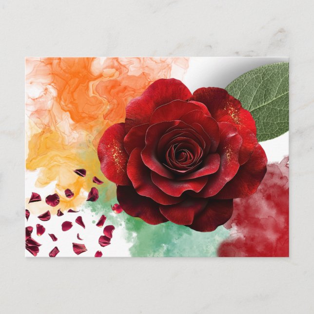 Ett mjukt blommande inspirationskort vykort (Framsida)