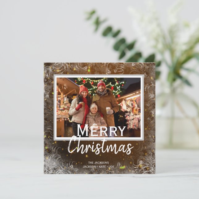 Ett modernt christmas-helgdag för anpassade julkort (Stående Fram)