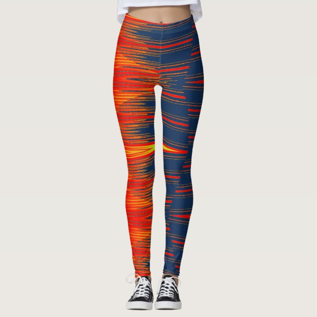 Ett modernt, dynamiskt "Ratti_Kreativ_Arts"-lag Leggings (Framsida)