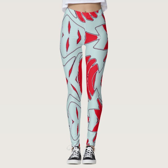 Ett modernt, dynamiskt "Ratti_Kreativ_Arts"-lag Leggings (Framsida)