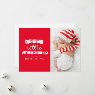 ett modernt, litet christmas-födelsemeddelande julkort