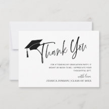 Ett modernt, minimalistiskt Studenten-tackkort