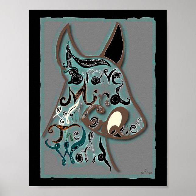 Ett modigt sinne kommer att erövra världen poster (Framsidan)