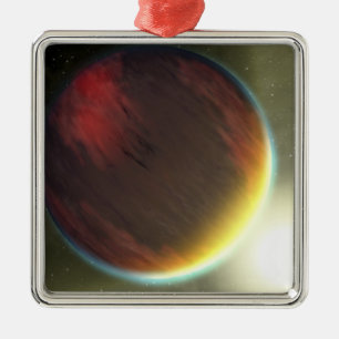 Ett molnigt Jupiter-något liknande planet som Julgransprydnad Metall