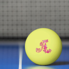 Ett monogram namn Amelia betyder doodlkonst Pingisboll