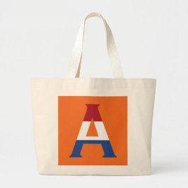 Ett Monogram överlagt på NLD-Flagga på eller i jt Jumbo Tygkasse