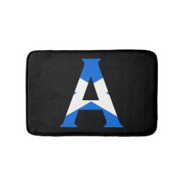 Ett Monogram överlagt på skotsk Flagga Badrumsmatta