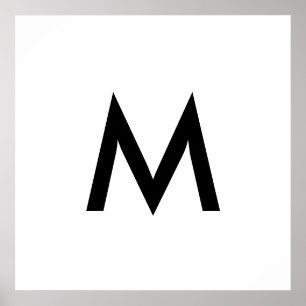 Ett monogram poster