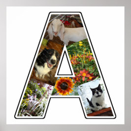 Ett Monogram Skapar din egen 6-Anpassningsbars fot Poster