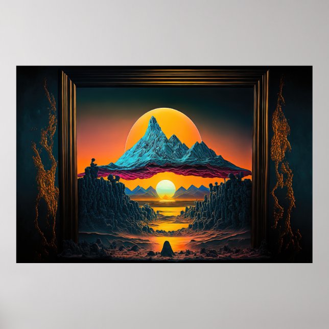 Ett monument över Surrealism möter återgång till f Poster (Framsidan)