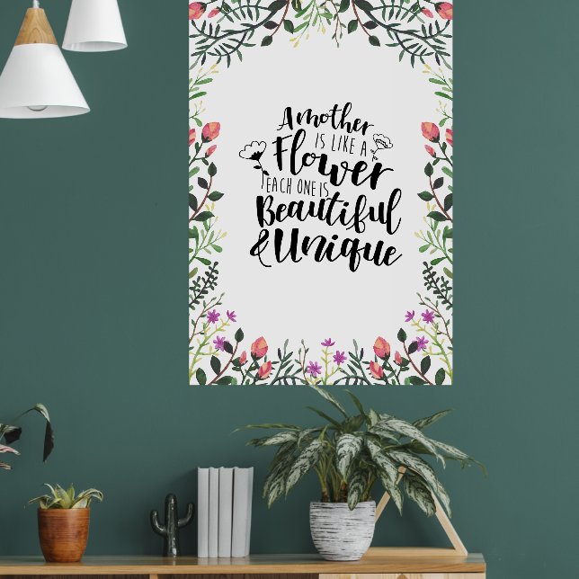 Ett Mor är som en blomma Poster (Vardagsrum 1)