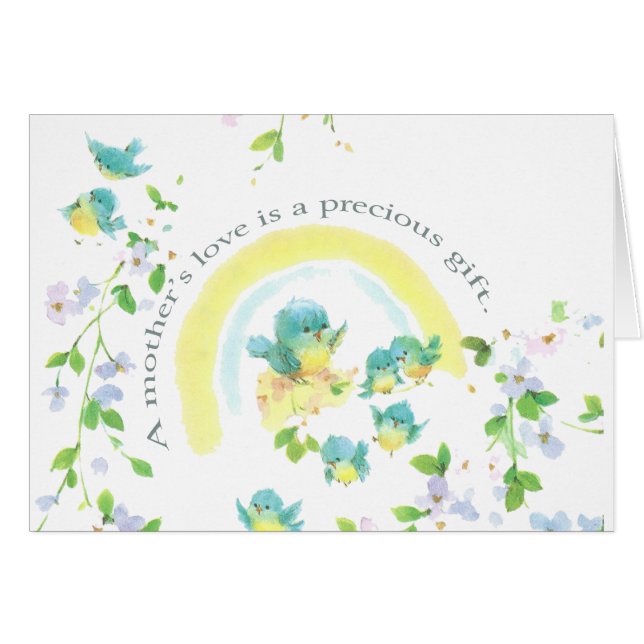 Ett Mor Kärlek är ett ädelt gift Hälsningskort (Framsidan Horizontal)