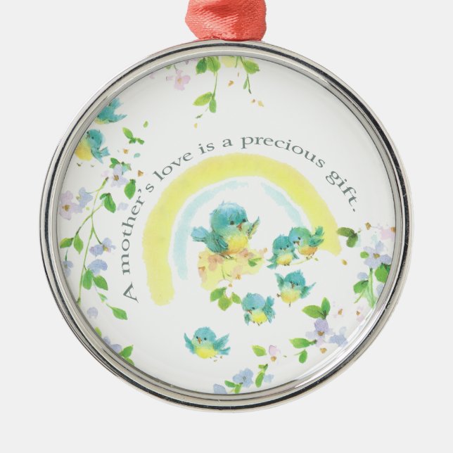 Ett Mor Kärlek är ett ädelt gift Julgransprydnad Metall (Framsidan)