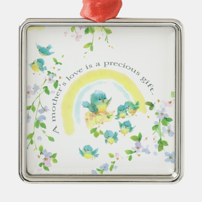 Ett Mor Kärlek är ett ädelt gift Julgransprydnad Metall (Framsidan)