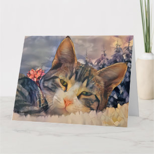 Ett Mors dag Kattunge-kort Tack Kort