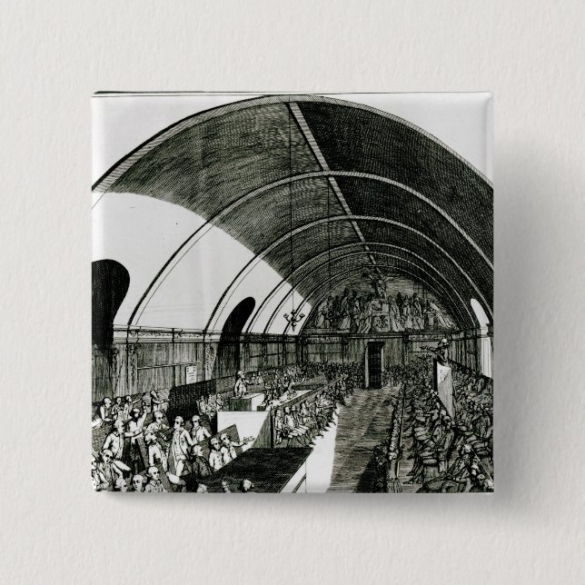 Ett möte av den Jacobin klubben, 1791 Knapp (Framsida)