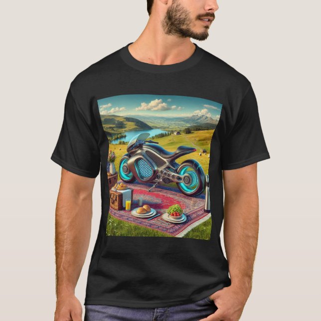 Ett motorcykelns Picnic-förslag T Shirt (Framsida)