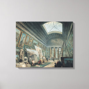 Ett museumgalleri med forntida romersk konst canvastryck