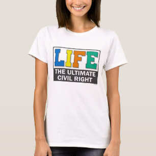 Ett mycket direkt budskap för livet på kvinnors sk t shirt