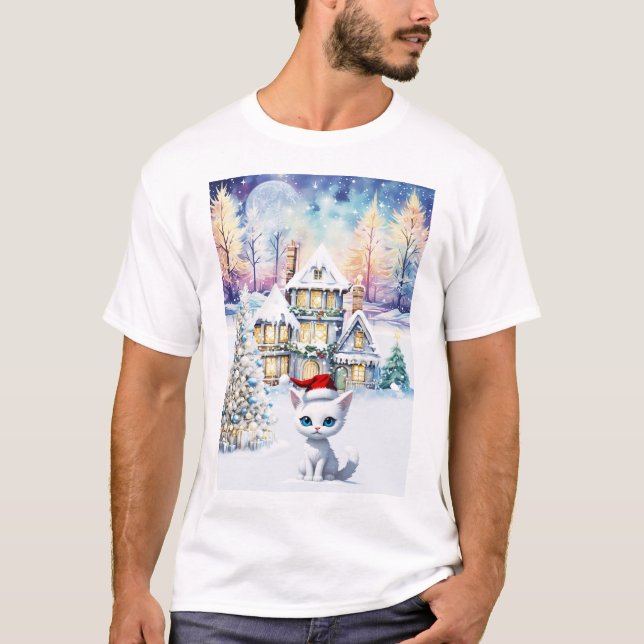 ETT MYCKET KAT CHRISTMAS T SHIRT (Framsida)