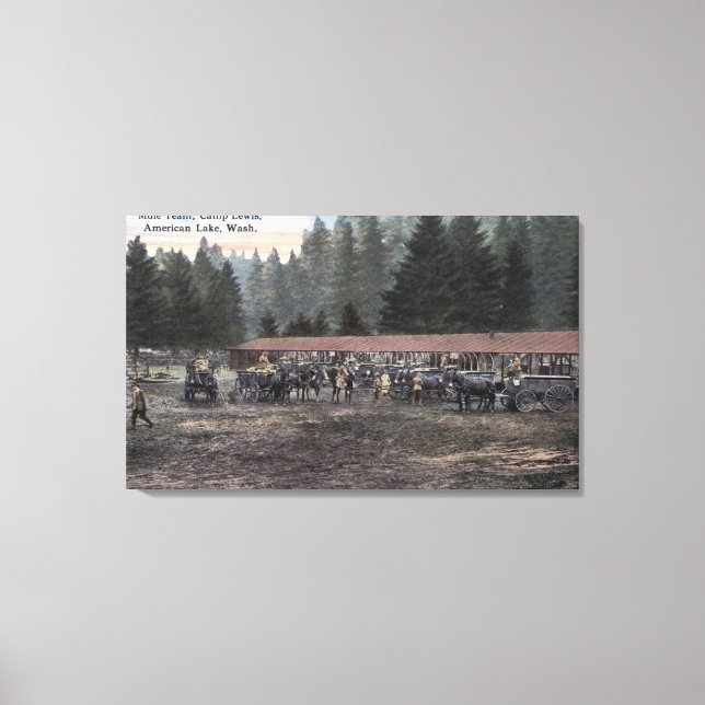 Ett mycket team på Camp Lewis Canvastryck (Framsida)