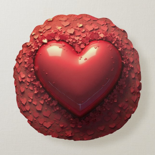 Ett mysigt ögonblick i kärlek rund kudde (Framsidan)