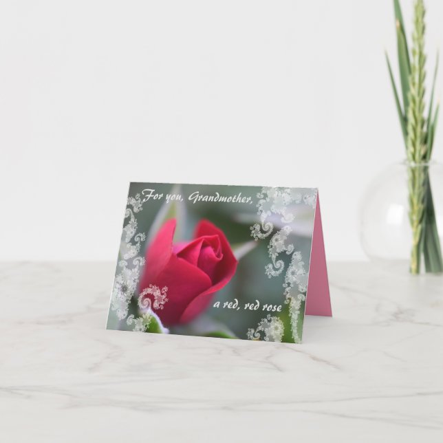 Ett (nästan) traditionellt Valentinkort Tack Kort (Framsida)