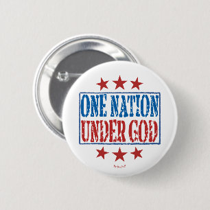 Ett Nation Under Gud Patriotisk Knappsats Knapp