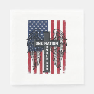 Ett Nation Under Gud Patriotiskt Kors Vingar Tröja Pappersservett