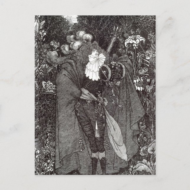 Ett nattstycke av Aubrey Beardsley Postcard Vykort (Framsida)
