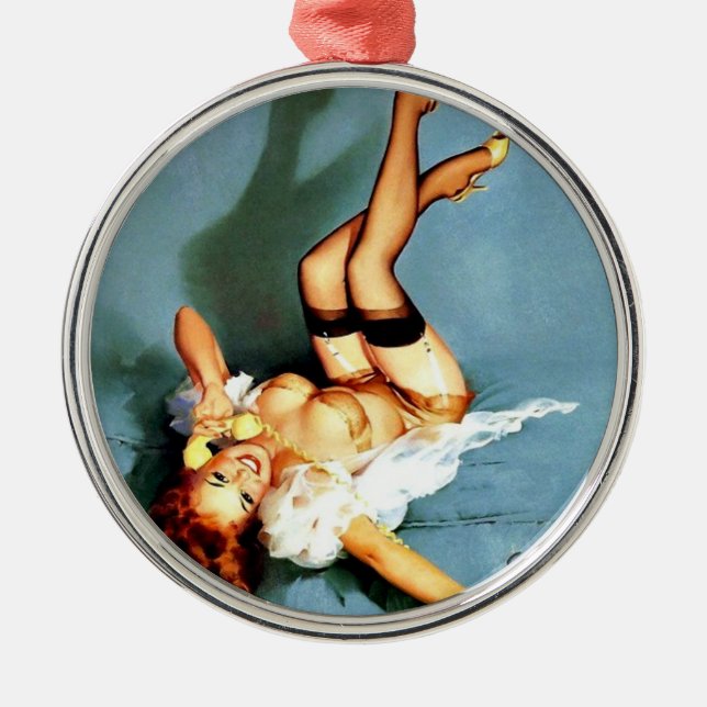 Ett Naughn Mobilare samtal Julgransprydnad Metall (Framsidan)