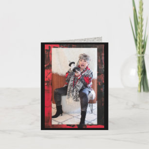 Ett nyårslösning med ett kombinerat hälsningskort kort