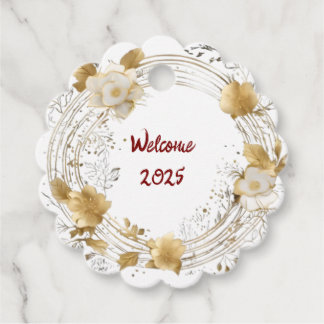 "Ett nytt års Blommigt Fantasy" Gåvor Etiketter