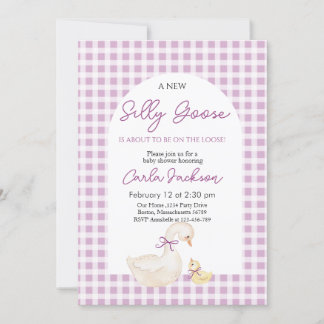 Ett nytt Fånig, en babyåda party Inbjudningar