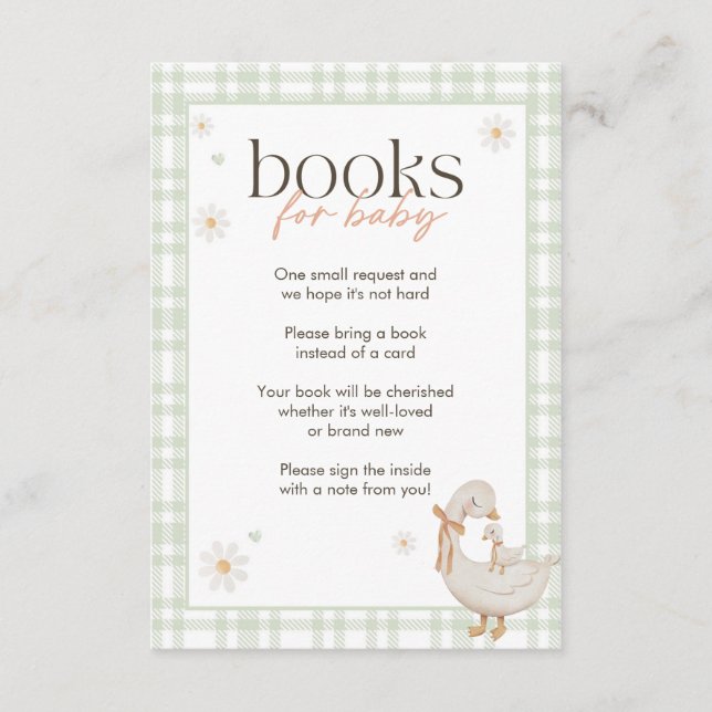 Ett nytt Fånig Goose Bokar för Baby Card Tilläggskort (Framsida)