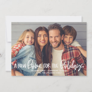 Ett nytt hem för Helgdagarna Photo jul Card Inbjudningar