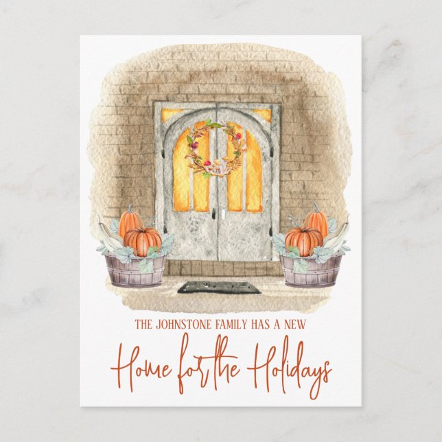 Ett nytt hem för Helgdagarnas Flytta-meddelande Vykort (Framsida)