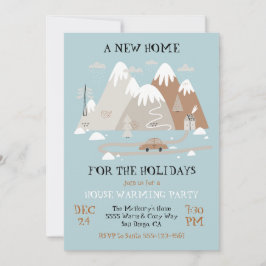 Ett nytt hem för helgdagarnas hus uppvärmning part inbjudningar