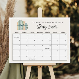 Ett Nytt Kapitel Baby Förlossningsdatum Kalender S Poster
