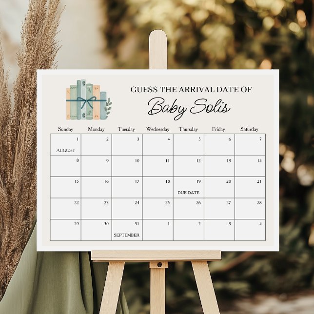 Ett Nytt Kapitel Baby Förlossningsdatum Kalender S Poster (Skapare uppladdad)